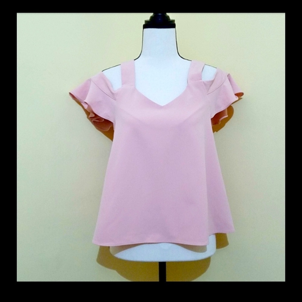 Forever 21 Cold Shoulder Flared Top Size S - Picture 3 of 11